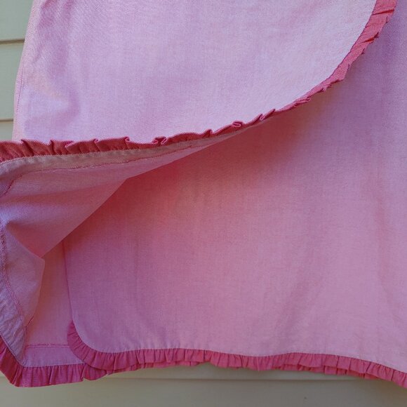 J. Crew Plus Oxford Red Skirt H4868 Nantucket Ruffle Trim Wrap 100% Cotton - Picture 6 of 12